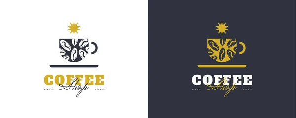 Vintage Och Minimal Coffee Shop Logotyp Café Logotyp Eller Emblem — Stock vektor