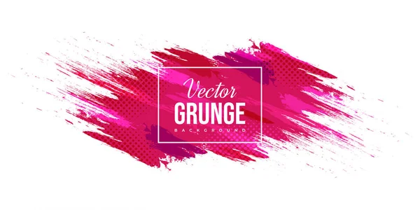 Absztrakt Lila Fehér Grunge Háttér Félhang Stílus Brush Stroke Illusztráció — Stock Vector