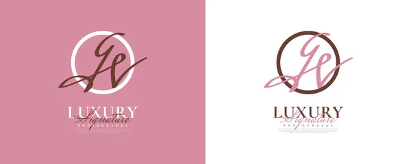 Design Inicial Logotipo Estilo Elegante Minimalista Logotipo Símbolo Assinatura Para —  Vetores de Stock