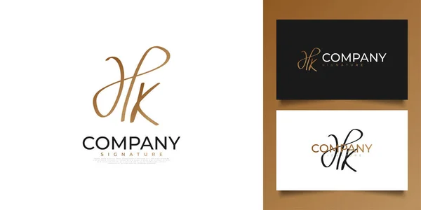 Initiële Logo Design Met Handschrift Stijl Eerste Handtekening Voor Logo — Stockvector