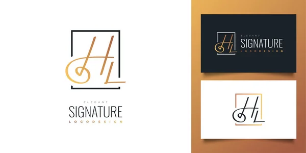 Initial Logo Design Minimalist Handwriting Style Initial Signature Logo Business — Image vectorielle