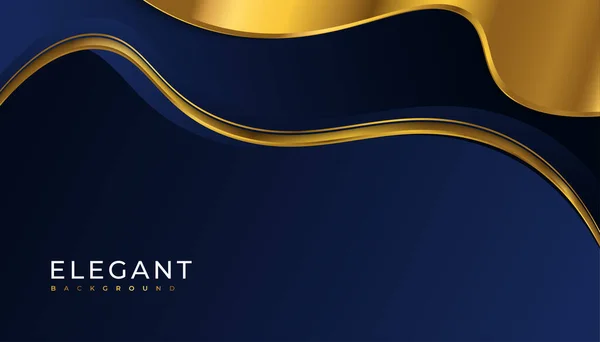 Fondo Elegante Premium Azul Oro Fondo Lujo Para Premios Nominaciones — Vector de stock