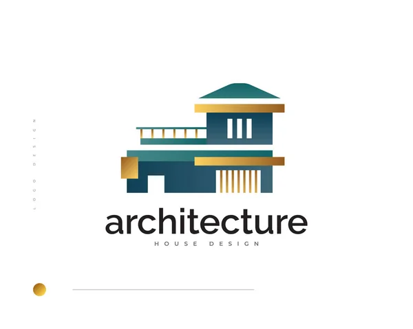 Elegantní Moderní Minimalistický Design Loga Nemovitostí Design Loga Luxusního Domu — Stockový vektor