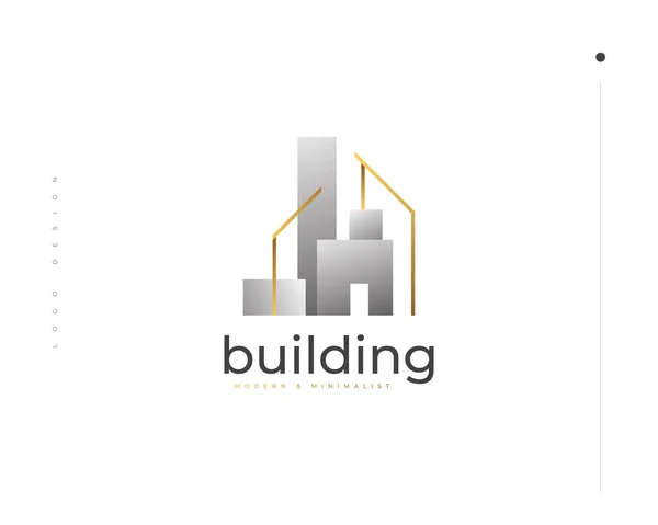 現代的で未来的な家のロゴデザイン 黒と白の家のロゴイラスト 概要建築用不動産の建築ロゴデザイン事業ブランドアイデンティティ — ストックベクタ