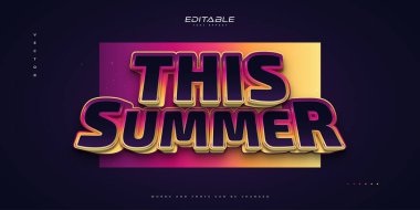 3B ve Renkli Metin Biçimi Efekti. Düzenlenebilir Metin Efekti