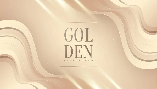 Luxe Gouden Achtergrond Met Glitter Lichteffect Elegante Creme Achtergrond Met — Stockvector