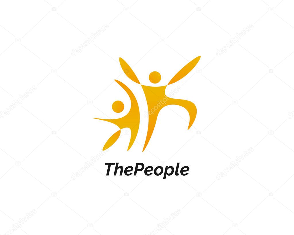 Peoples Logo Design. Community Logo or Symbol. Teamwork, Group or Social Logo for Business Identity