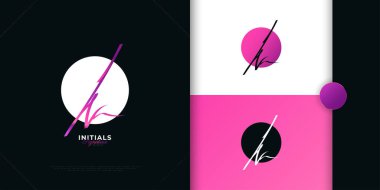 Zarif ve Minimalist El Yazısı Tarzı ile KA İlk İmza Logosu Tasarımı. K ve A Logo Düğün, Moda, Mücevher, Butik ve İş Markası Kimliği Tasarımı