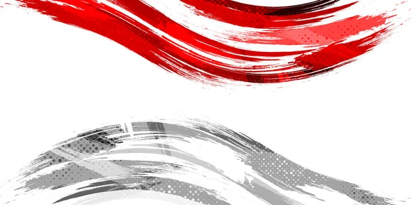 Indonesia Flag Brush Concept Happy Indonesian Independence Day Flag Indonesia — Vetor de Stock