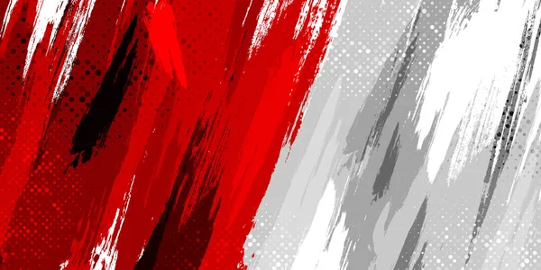 Indonesia Flag Brush Concept Happy Indonesian Independence Day Flag Indonesia — ストックベクタ