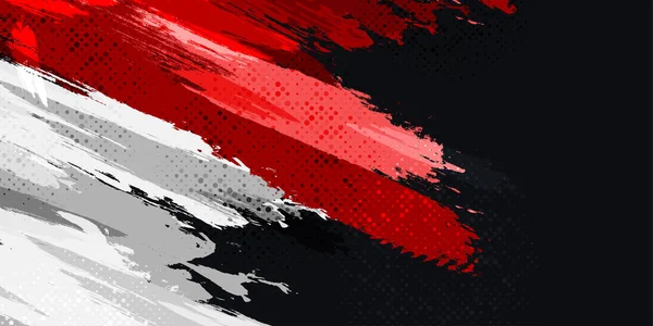 Indonesia Flag Brush Concept Happy Indonesian Independence Day Flag Indonesia — стоковий вектор