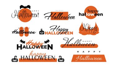 Happy Halloween Lettering. Halloween Holiday Lettering for Poster, Banner, Greeting Card and Party Invitation