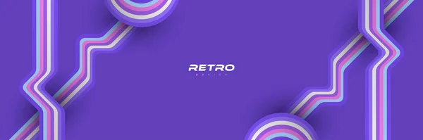Abstract Retro Background Colorful Lines 1970 Background Design — Image vectorielle