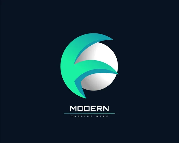 Αρχικό Λογότυπο Και Modern Και Clean Concept Συνδυασμό Green Και — Διανυσματικό Αρχείο