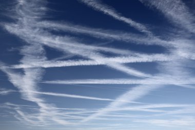 Chemtrails in the sky clipart
