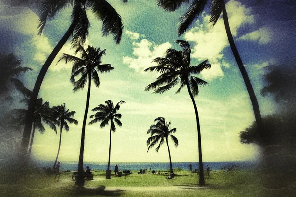 热带海滩背景 — 图库照片