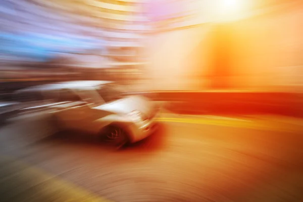 Blurred motion car — Stock Photo, Image