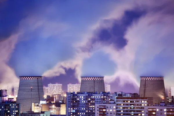 Power plant smoke — Stock Photo, Image