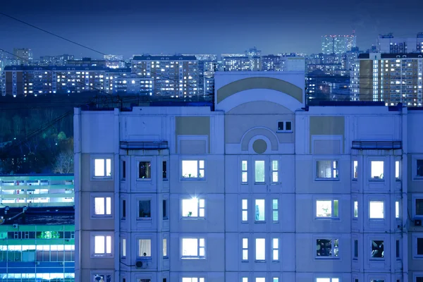 Night buildings background — Stock Photo, Image