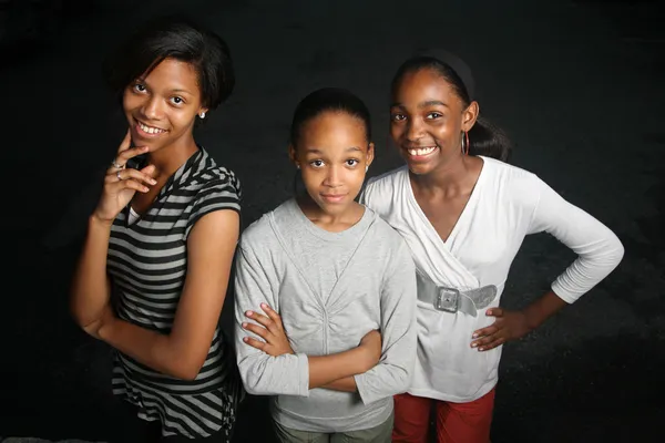 Three teenage sisters — Stock Photo, Image