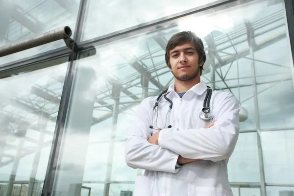 Portrait of a doctor outdoors — Stock Photo, Image