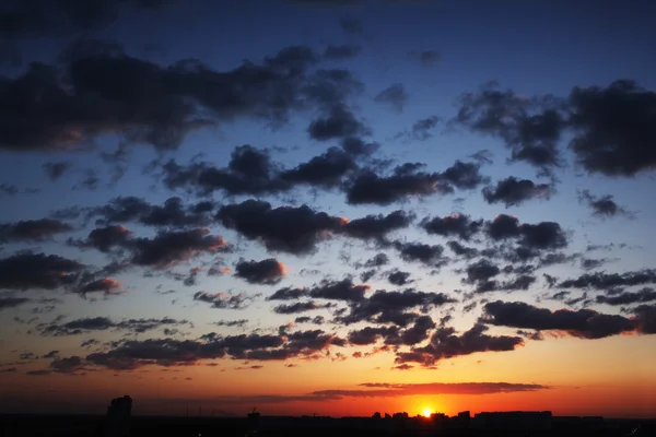 Під час заходу сонця небо Стокове Фото