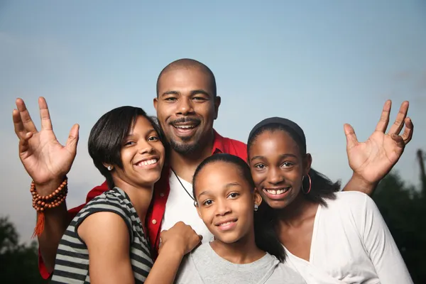 Boldog család. Stock Kép