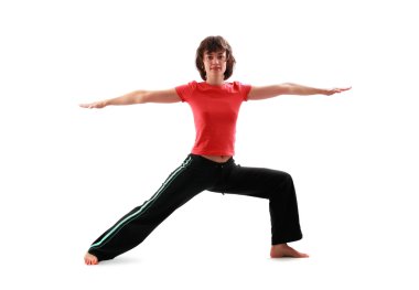 Yoga serisi teşkil etmektedir. savaşçı poz II.