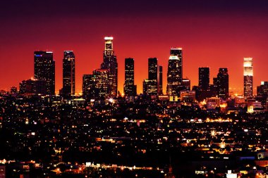 Geceleri Los Angeles gökyüzü