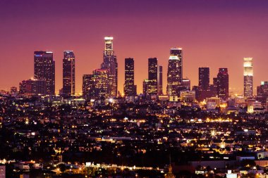 Geceleri Los Angeles gökyüzü