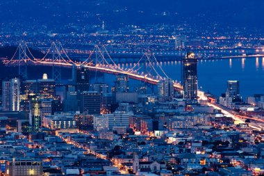 İkiz Tepeler görünümünden san francisco.