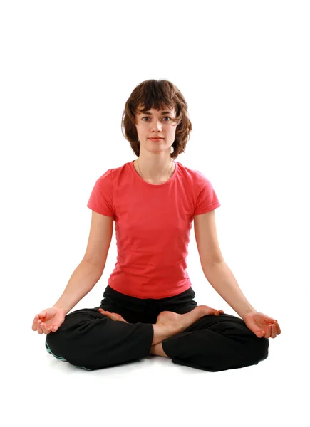 Yogaställningarna serien. Lotus pose — Stockfoto