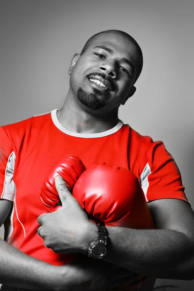 Retrato de um pugilista — Fotografia de Stock