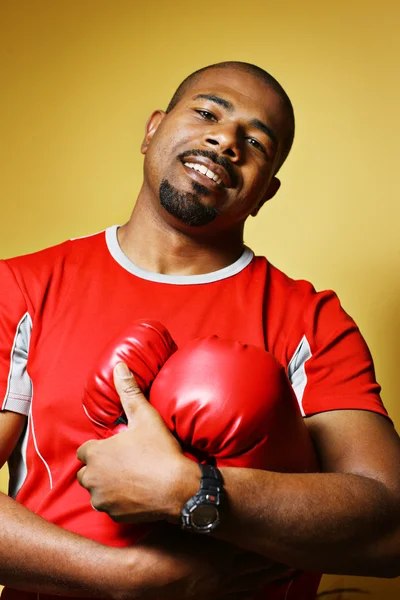 Retrato de um pugilista — Fotografia de Stock