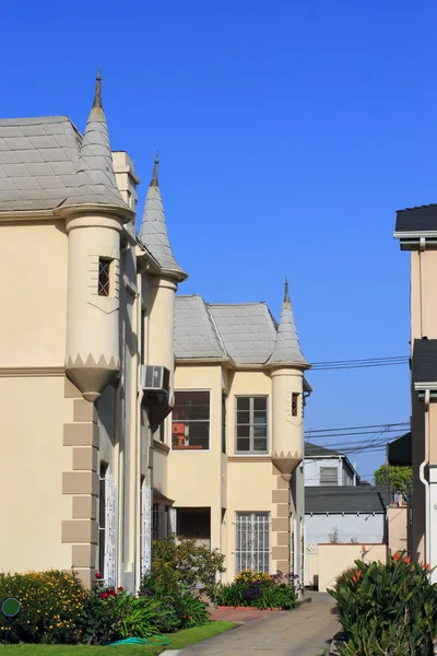 Old style house with little towers. — Stock Photo, Image