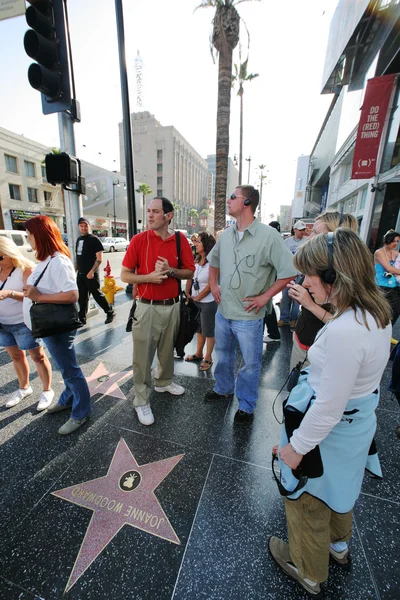Tourists on Walk Of Fame Stock Picture