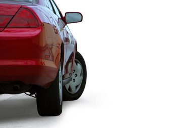 kırmızı spor araba