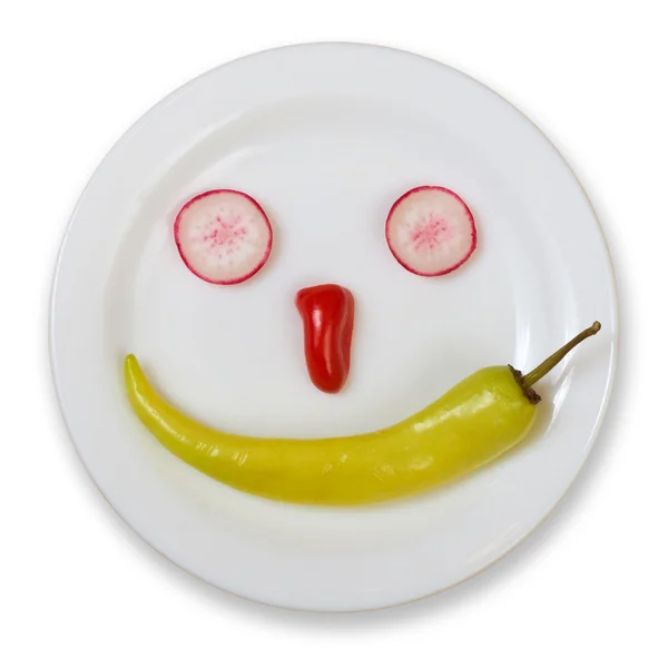 Alimentos frescos Smiley — Fotografia de Stock