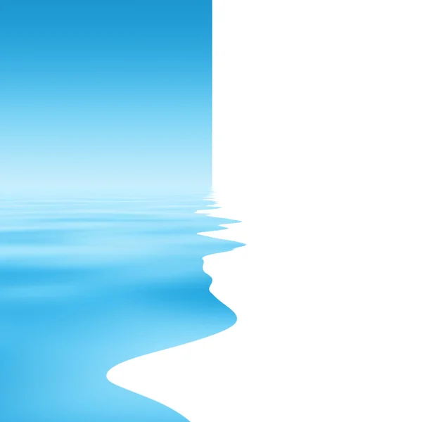 Abstracte silhouet met water reflectie — Stockfoto