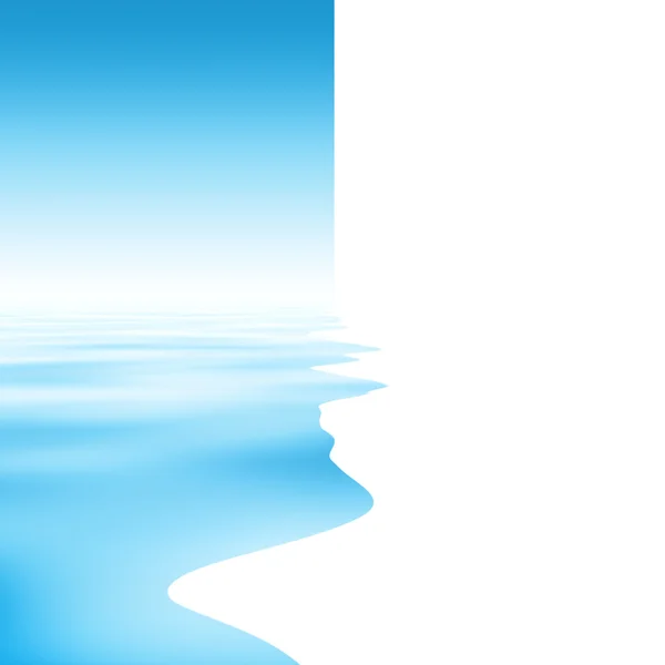 Abstracte silhouet met water reflectie — Stockfoto