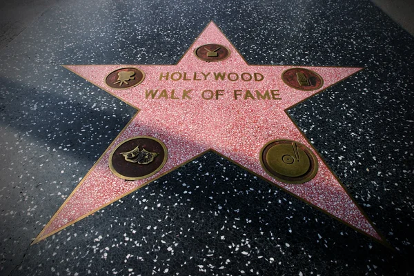 Estrella en el Paseo de la Fama de Hollywood — Foto de Stock