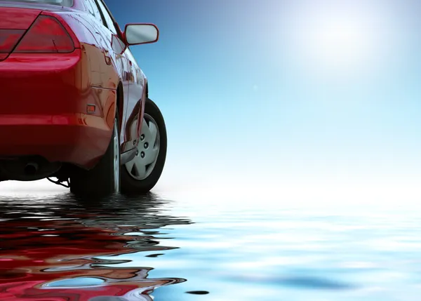 kırmızı spor araba