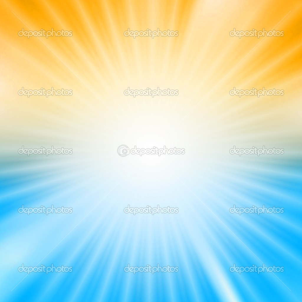 Light burst over yellow and blue background