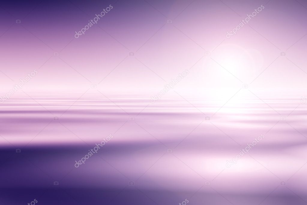 Purple Water And Sky Background