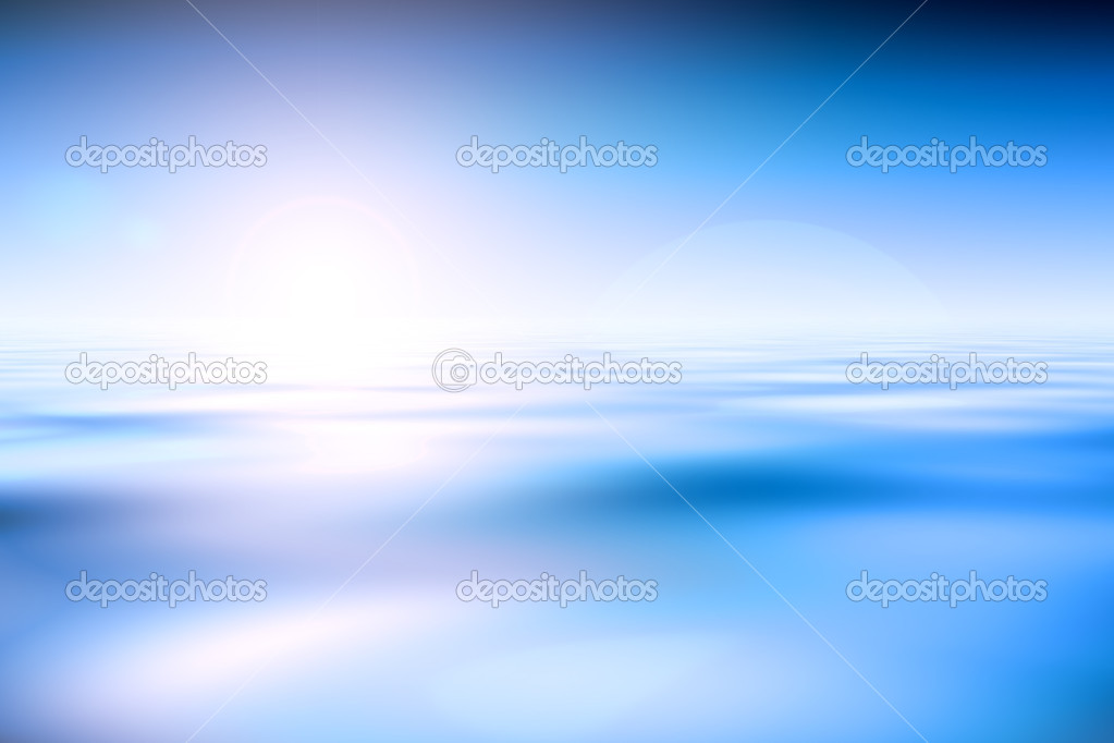 Blue Water And Sky Background