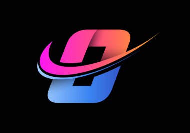 İlk harf O, logo şablonu ile birlikte. İş ve şirket kimliği için modern vektör logosu.