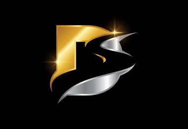 S veya yol logosu tasarım vektör şablonu olan ilk harf D, Kurumsal İş Kimliği Grafik Alfabesi Sembolü