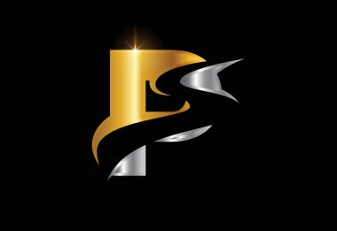 S veya yol logosu tasarım vektör şablonu ile P harfinin ilk harfi, Şirket İş Kimliği Grafik Alfabesi Sembolü