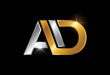 İlk harf A D logo tasarım vektörü. Şirket İş Kimliği için Grafik Alfabesi Sembolü