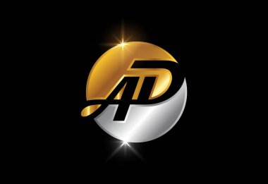 İlk harf A D logo tasarım vektörü. Şirket İş Kimliği için Grafik Alfabesi Sembolü